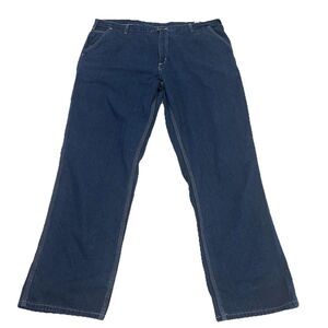 Carhartt Jeans Men's Dungaree Fit 44x34 Blue Carpenter Dark Solid Uniform NWOT.